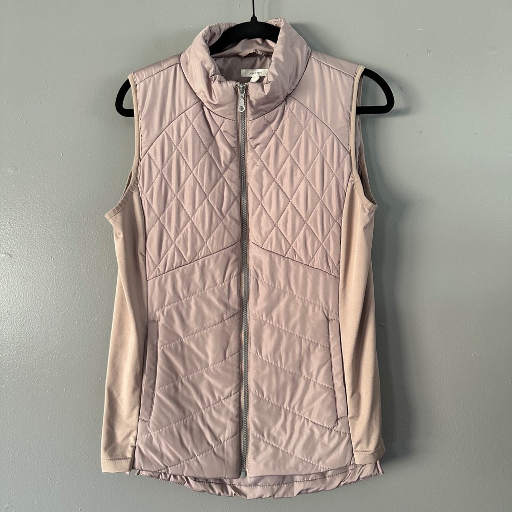 Maurices Mauve‎ Grey Quilted Puffer Vest